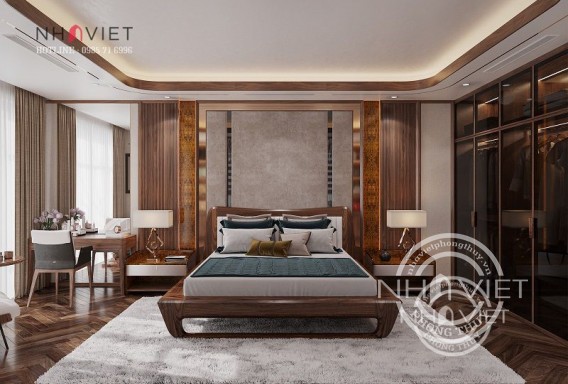 Mẫu thiết kế phòng ngủ đẹp 20m2 đẳng cấp của cặp vợ chồng doanh nhân